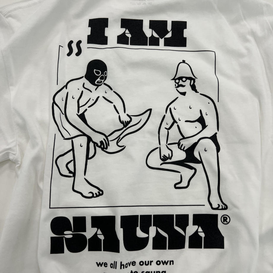 「Iam Sauna」 半袖GoodsTシャツ (NEPPA) WHT