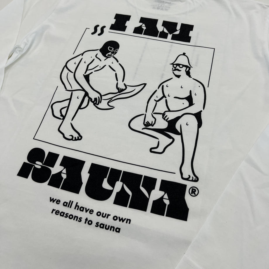 「Iam Sauna」長袖GoodsTシャツ (NEPPA) WHT