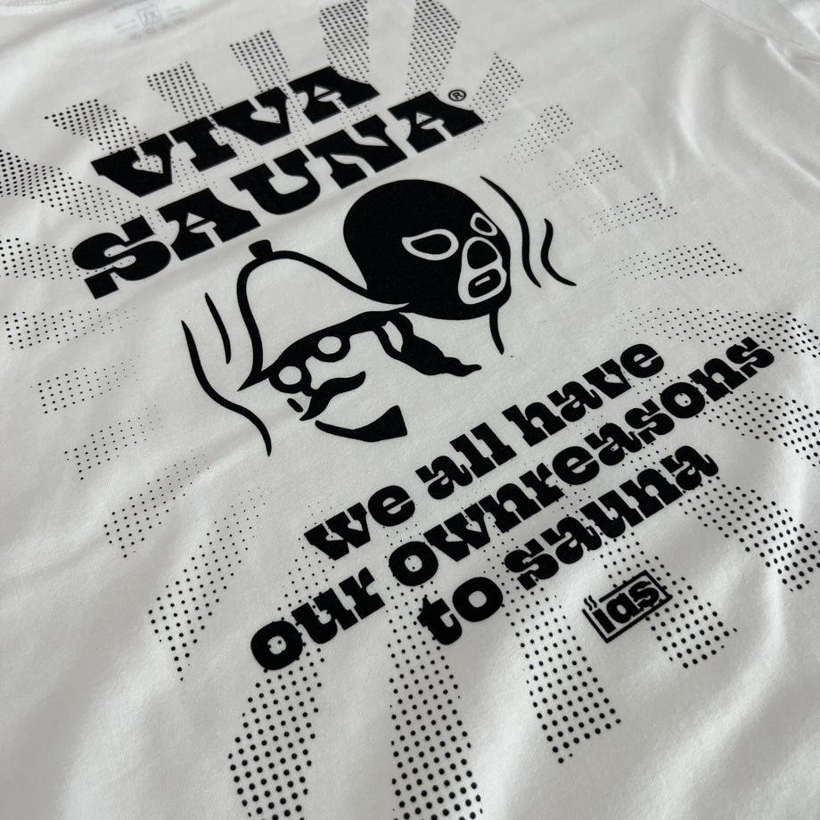 「Iam Sauna」 半袖GoodsTシャツ (VIVA) WHT