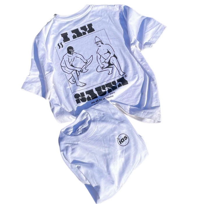 「Iam Sauna」ドライシルキータッチ 半袖 Tシャツ (NEPPA) WHT