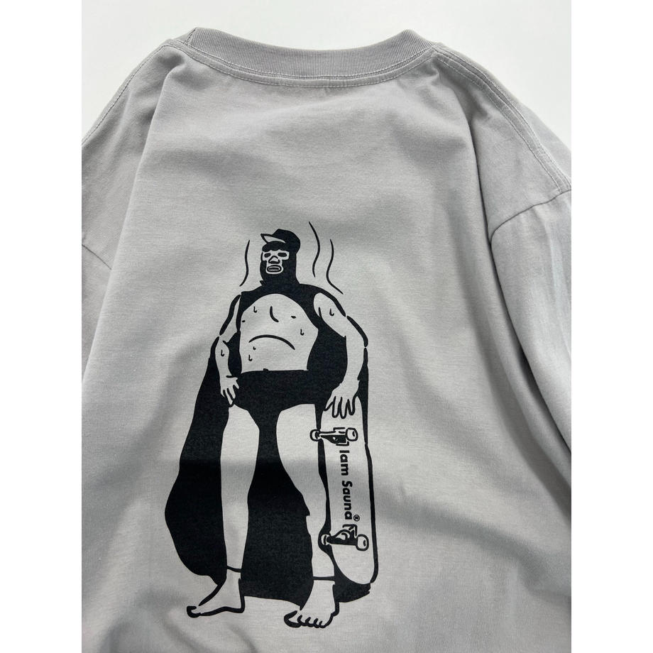 「Iam Sauna」 半袖GoodsTシャツ (BOAD) GRY