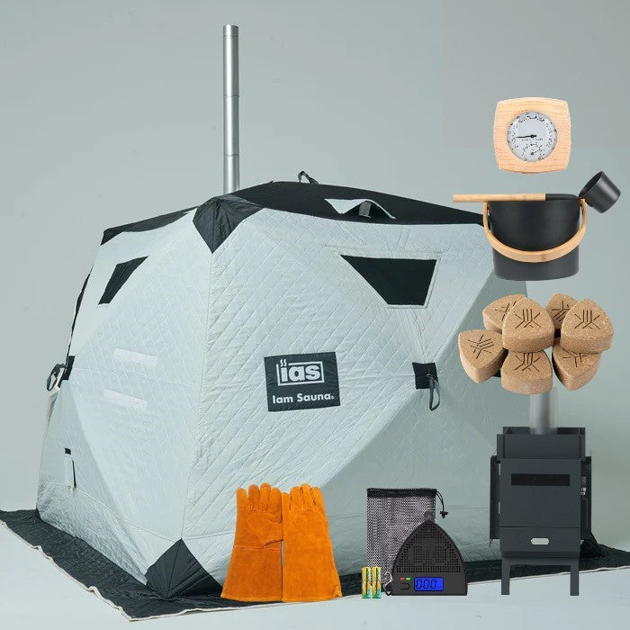 テントサウナ おも 煙突穴付き アウトドアサウナ 黒 煙突穴11cm、13cm 