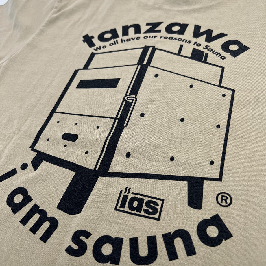 「Iam Sauna」  半袖GoodsTシャツ (tanzawa) BEG