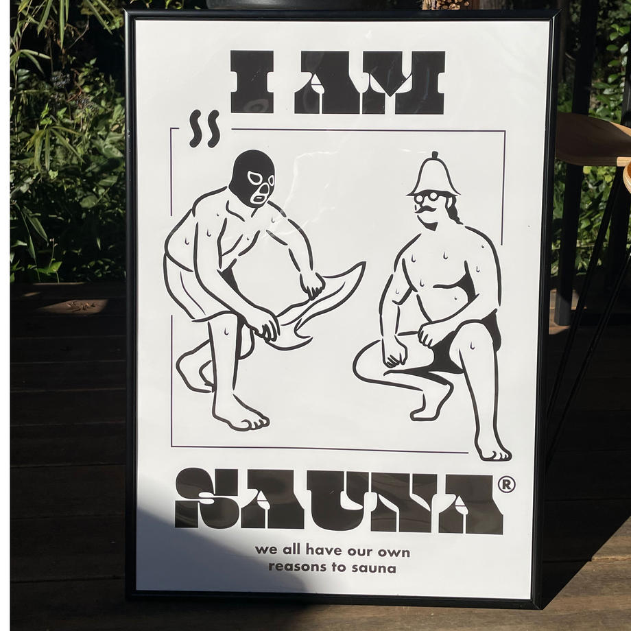 「Iam Sauna 」アートポスター A2サイズ